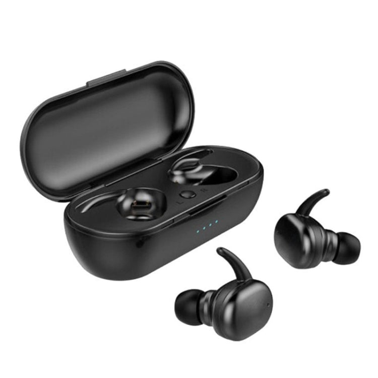 TWS-4 IPX5 Waterproof Bluetooth 5.0 Touch Wireless Bluetooth Earphone with Charging Box, Support HD Call & Voice Prompts(Black) - TWS Earphone by PMC Jewellery | Online Shopping South Africa | PMC Jewellery
