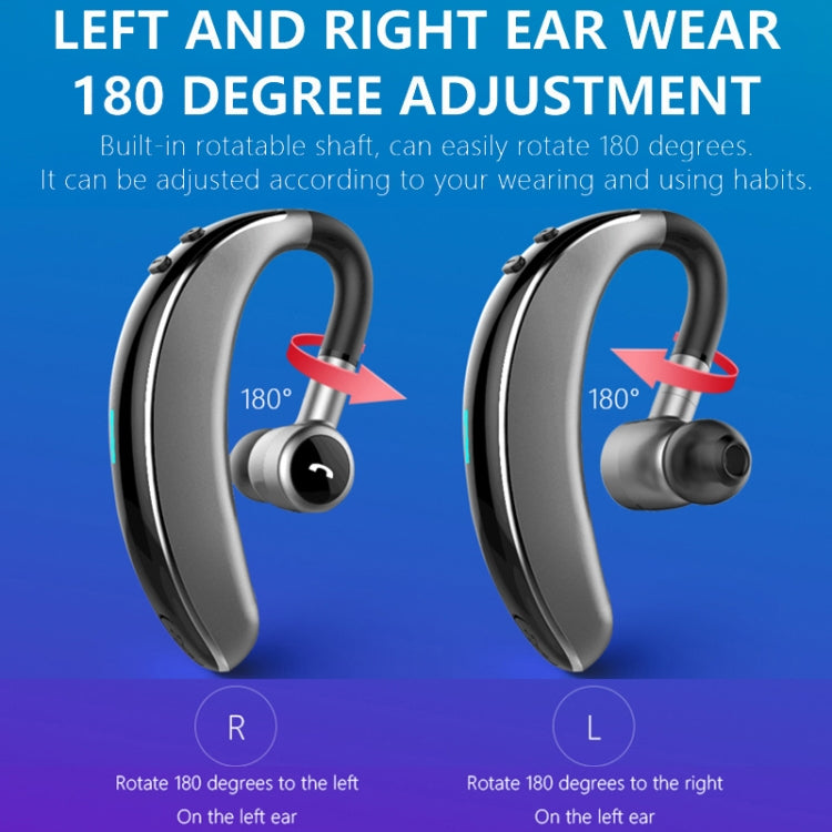 V7 Bluetooth 5.0 Business Style Wireless Stereo Sports Bluetooth Earphone, Support Inform Caller Name (Black) - Bluetooth Earphone by PMC Jewellery | Online Shopping South Africa | PMC Jewellery