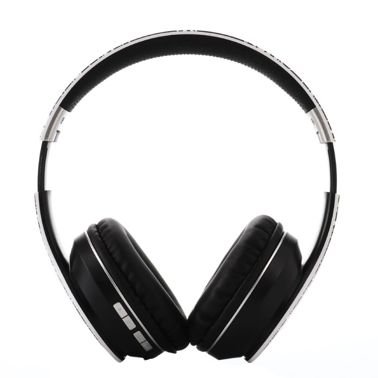 B1 Graffiti Pattern Wireless Bluetooth V5.0 Headset (Black Silver) - Headset & Headphone by PMC Jewellery | Online Shopping South Africa | PMC Jewellery