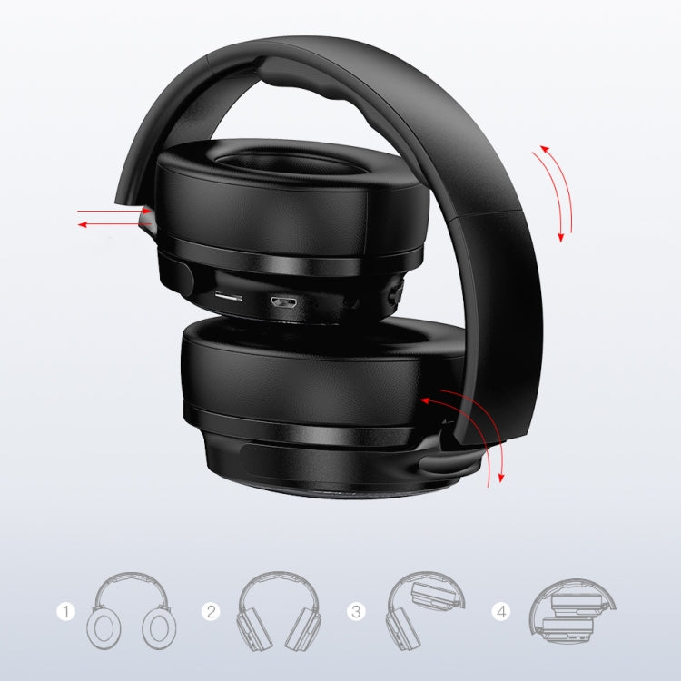 awei A780BL Bluetooth 5.0 Foldable Bass Wireless Bluetooth Headphone with 3.5mm Aux Jack - Headset & Headphone by awei | Online Shopping South Africa | PMC Jewellery