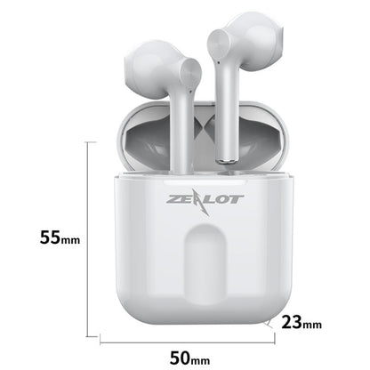 ZEALOT T2 Bluetooth 5.0 TWS Wireless Bluetooth Earphone with Charging Box, Support Touch & Call & Power Display(Blue) - TWS Earphone by ZEALOT | Online Shopping South Africa | PMC Jewellery