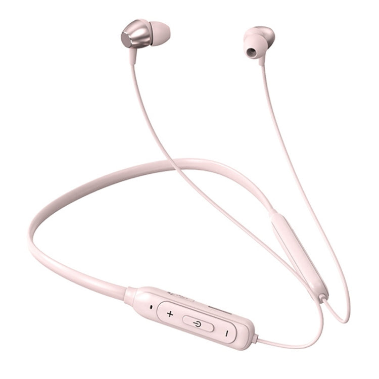 M61 Bluetooth 5.1 Business Sport Magnetic Metal Stereo Neck-mounted Bluetooth Earphone(Pink) - Neck-mounted Earphone by PMC Jewellery | Online Shopping South Africa | PMC Jewellery