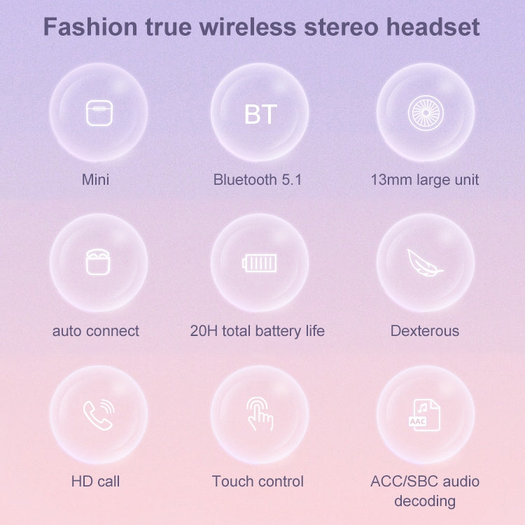 Mijiaer TN22 Bluetooth 5.1 True Wireless Stereo Bluetooth Earphone(Blue) - TWS Earphone by PMC TechLife | Online Shopping South Africa | PMC TechLife