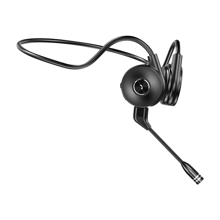 M-1 Back-mounted Touch Noise Reduction Bone Conduction Bluetooth Earphone with Detachable Microphone (Black) - Headset & Headphone by PMC TechLife | Online Shopping South Africa | PMC TechLife