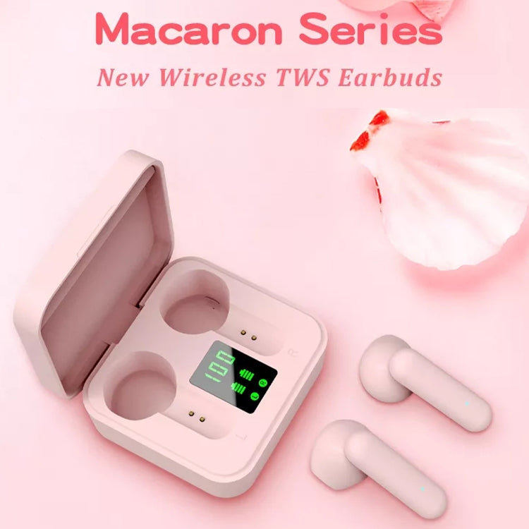 ETE-16 TWS Semi-In-Ear Digital Display Sports Bluetooth Earphones (Green) - TWS Earphone by PMC Jewellery | Online Shopping South Africa | PMC Jewellery