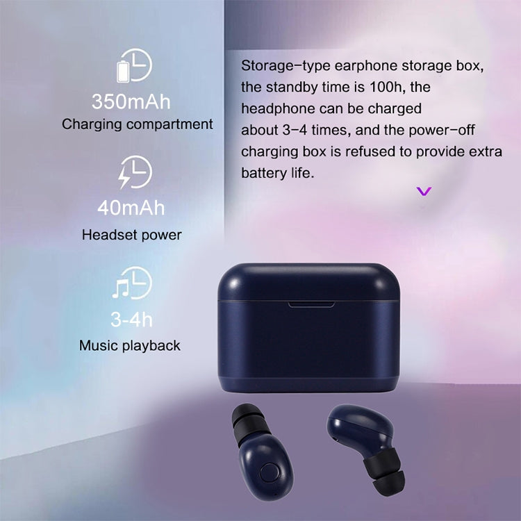 DT-4 IPX Waterproof Bluetooth 5.0 Wireless Bluetooth Earphone with 350mAh Magnetic Charging Box, Support for Calling(Black) - Bluetooth Earphone by PMC Jewellery | Online Shopping South Africa | PMC Jewellery