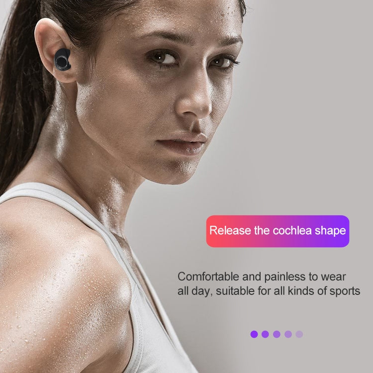 DT-13 Wireless Two Ear Bluetooth Headset Supports Touch & Smart Magnetic Charging(Black) - Bluetooth Earphone by PMC TechLife | Online Shopping South Africa | PMC TechLife