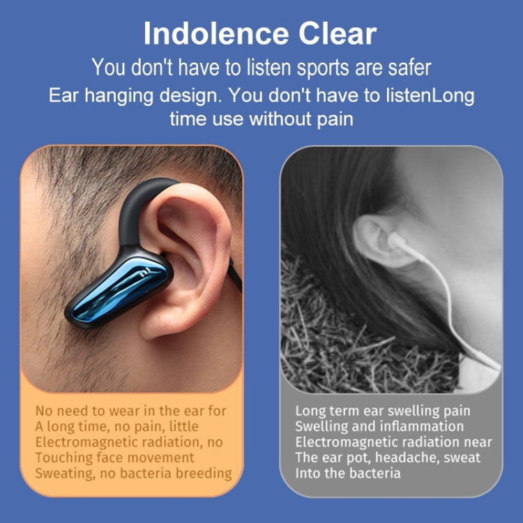 M-D8 IPX5 Waterproof Bone Passage Bluetooth Hanging Ear Wireless Earphone (Blue) - Bluetooth Earphone by PMC Jewellery | Online Shopping South Africa | PMC Jewellery