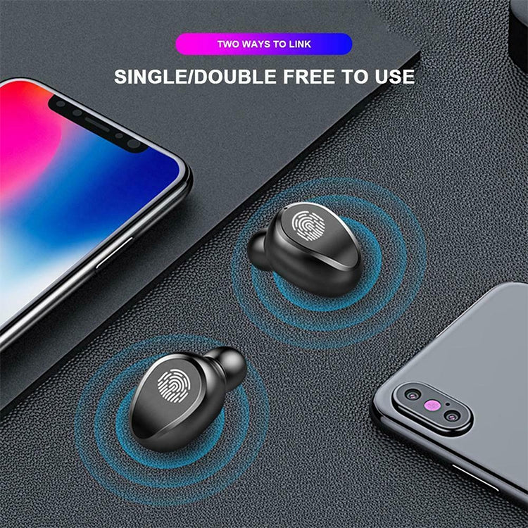 F9 TWS V5.0 Touch Control Binaural Wireless Bluetooth Headset with Charging Case and Digital Display - TWS Earphone by PMC Jewellery | Online Shopping South Africa | PMC Jewellery