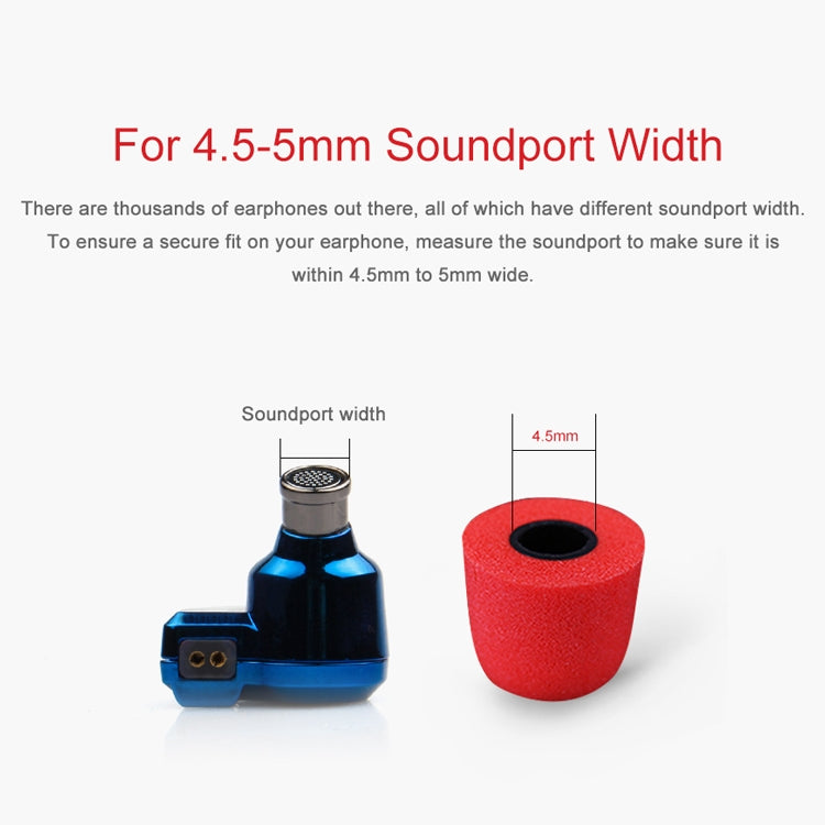 TRN Earphone Silicone Memory Foam Earplug(Red) - Anti-dust & Ear Caps by TRN | Online Shopping South Africa | PMC TechLife