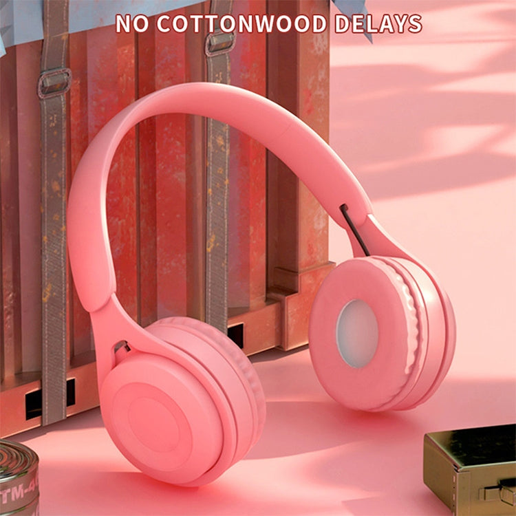 Y08 Hifi Sound Quality Macaron Bluetooth Headset, Supports Calling & TF Card & 3.5mm AUX (Blue) - Headset & Headphone by PMC TechLife | Online Shopping South Africa | PMC TechLife