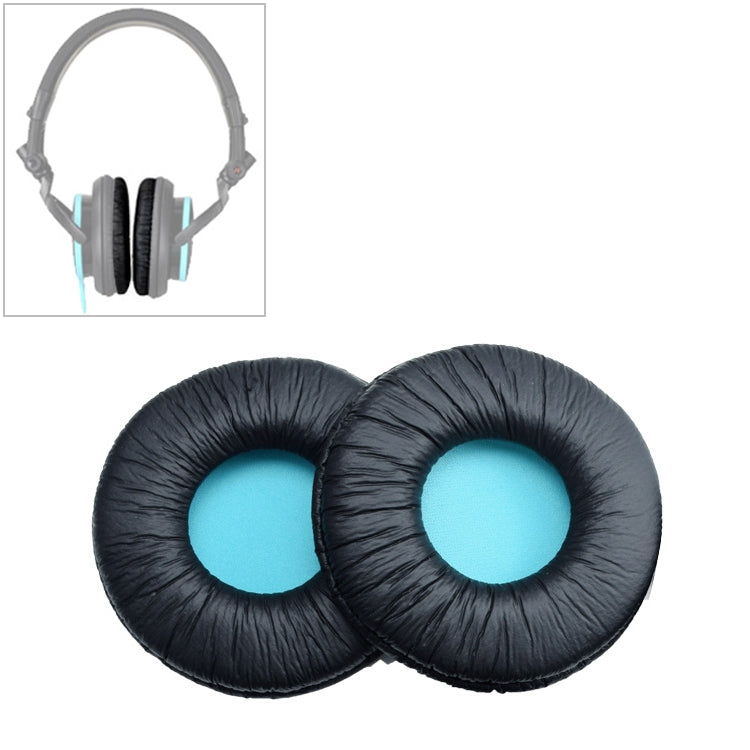 2 PCS For SONY MDR-V55 Earphone Cushion Leather Cover Earmuffs Replacement Earpads (Blue) - Earmuff & Pad by PMC Jewellery | Online Shopping South Africa | PMC Jewellery | Buy Now Pay Later Mobicred