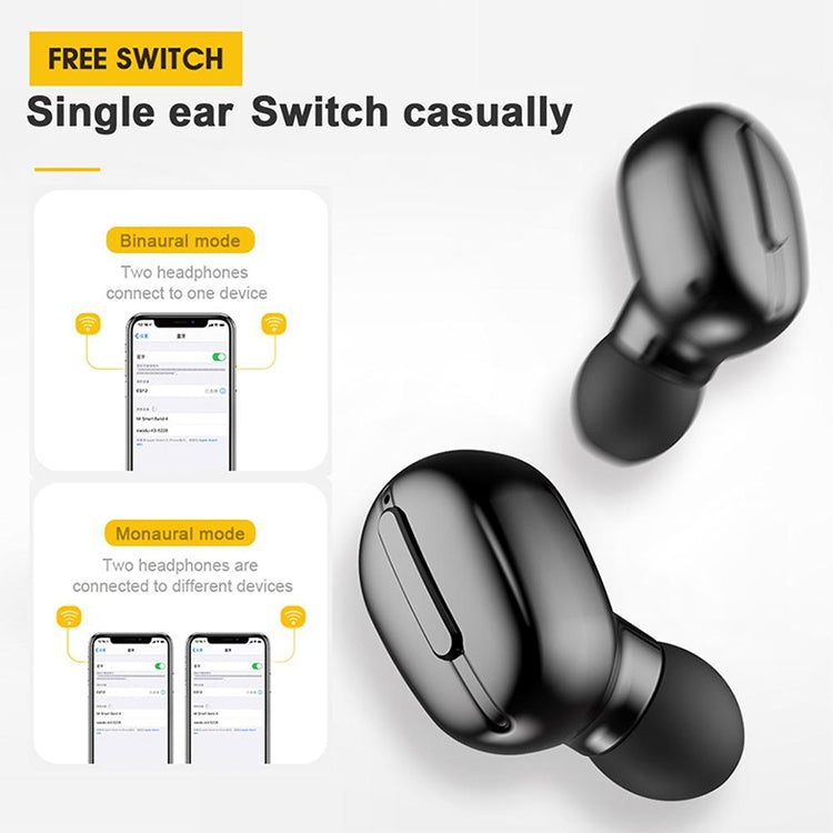 L13 IPX6 Waterproof Bluetooth 5.0 Wireless Stereo Bluetooth Earphone with Magnetic Charging Box, Supports Binaural Call & Voice Assistant (White) - Bluetooth Earphone by PMC Jewellery | Online Shopping South Africa | PMC Jewellery