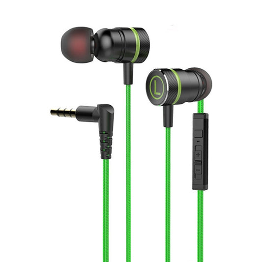 G21 1.2m Wired In Ear 3.5mm Interface Stereo Wire-Controlled HIFI Earphones Video Game Mobile Game Headset With Mic(Green) - In Ear Wired Earphone by PMC Jewellery | Online Shopping South Africa | PMC Jewellery
