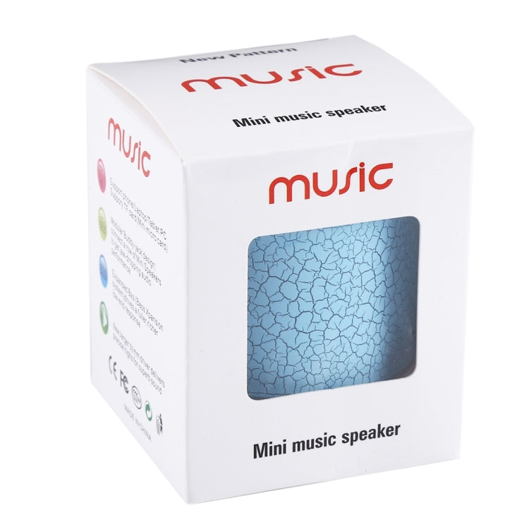 A9 Mini Portable Glare Crack Bluetooth Stereo Speaker with LED Light, Built-in MIC, Support Hands-free Calls & TF Card(Blue) - Mini Speaker by PMC Jewellery | Online Shopping South Africa | PMC Jewellery