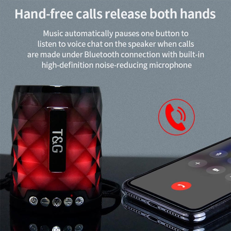 T&G TG155 Bluetooth 4.2 Mini Portable Wireless Bluetooth Speaker with Colorful Lights(Magenta) - Mini Speaker by T&G | Online Shopping South Africa | PMC TechLife | Buy Now Pay Later Mobicred