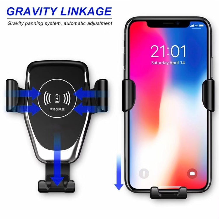 C6 Gravity Induction Car Qi Wireless Charger Fast Charging Air Vent Phone Holder(White) - Car Holders by PMC TechLife | Online Shopping South Africa | PMC TechLife