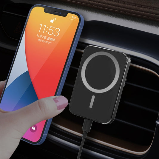 X16 Magsafe Car Air Outlet Vent Mount Clamp Holder 15W Fast Charging Qi Magnetic Wireless Charger(Black) - Wireless Charger Holders by PMC Jewellery | Online Shopping South Africa | PMC Jewellery