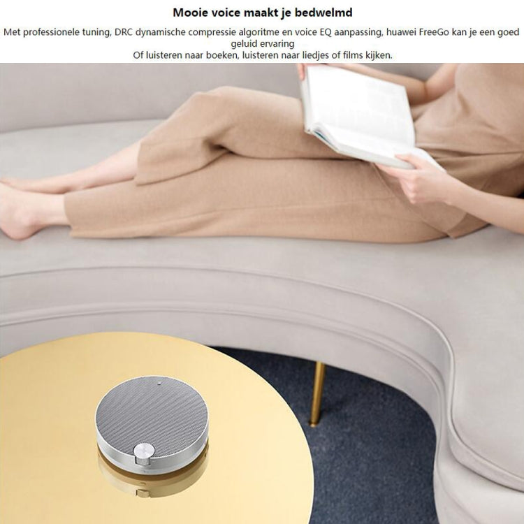 Original Huawei FreeGO Bluetooth 5.0 Portable Pickup Noise Reduction Bluetooth Speaker(Silver) - Mini Speaker by Huawei | Online Shopping South Africa | PMC Jewellery