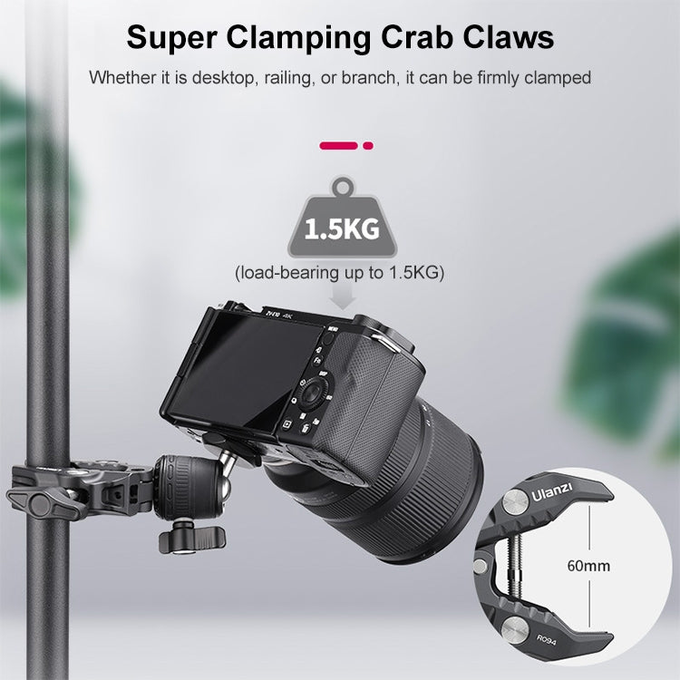 Ulanzi R099 Camera Super Clamp Magic Arm with 360 Degree Adjustable Mini Ball Head - Tripod Heads by Ulanzi | Online Shopping South Africa | PMC Jewellery