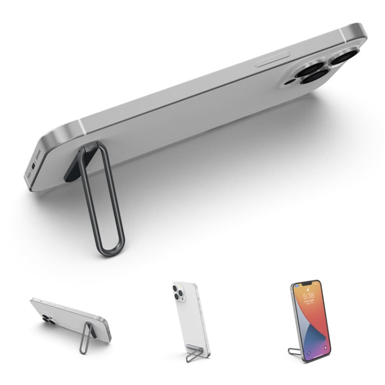 Integrated Mobile Phone Folding Holder (Black) - Hand-Sticking Bracket by PMC TechLife | Online Shopping South Africa | PMC TechLife