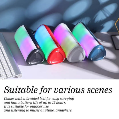 T&G TG357 Portable Wireless Bluetooth Speaker Outdoor Subwoofer with RGB Colorful Light & TWS(Grey) - Desktop Speaker by T&G | Online Shopping South Africa | PMC Jewellery | Buy Now Pay Later Mobicred