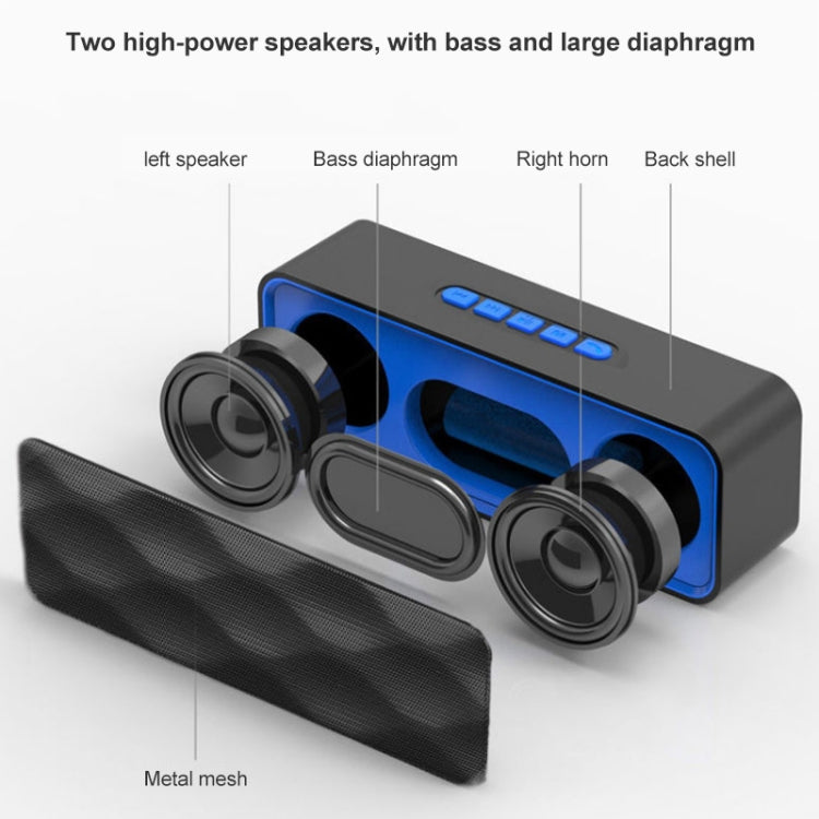 SC211 Pro Outdoor Multi-function Card Wireless Bluetooth Speaker Upgraded Version(Blue) - Desktop Speaker by PMC Jewellery | Online Shopping South Africa | PMC Jewellery