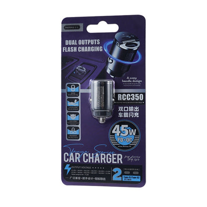 REMAX RCC350 Tanya Pro Max Series 2 in 1 Car 45W PD Fast Charger - Car Charger by REMAX | Online Shopping South Africa | PMC Jewellery