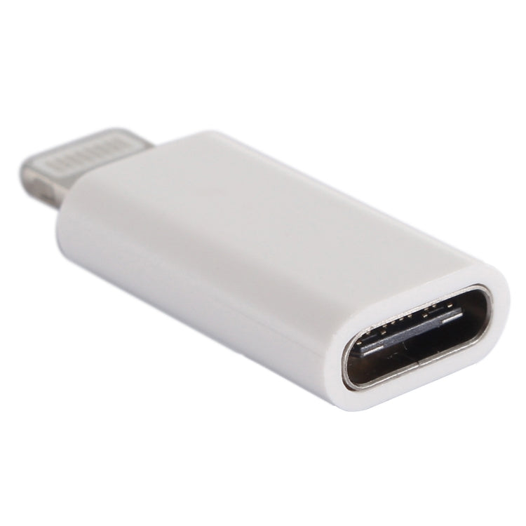 ENKAY Hat-Prince HC-6 Mini ABS USB-C / Type-C 3.1 to 8 Pin Port Connector Adapter(White) - Converter & Adapter by ENKAY | Online Shopping South Africa | PMC Jewellery | Buy Now Pay Later Mobicred