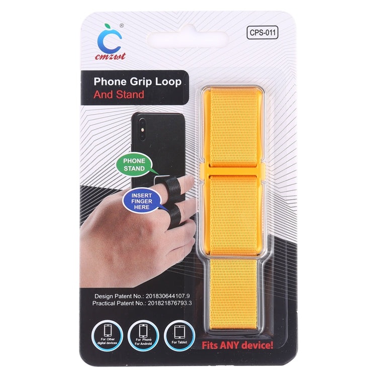 CPS-011 Universal Phone Grip Loop & Stand Holder (Yellow) - Ring Holder by PMC Jewellery | Online Shopping South Africa | PMC Jewellery