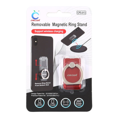 CPS-013 360 Degrees Rotate Freely Removable Magnetic Ring Stand Phone Holder, Support Wireless Charging(Red) - Ring Holder by PMC Jewellery | Online Shopping South Africa | PMC Jewellery