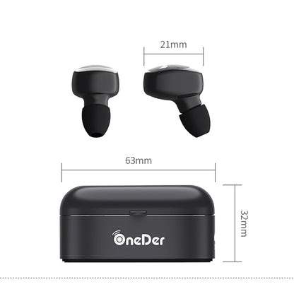 Oneder W11 True TWS Wireless Bluetooth Earphones Earbuds Stereo Headset(Black) - TWS Earphone by OneDer | Online Shopping South Africa | PMC Jewellery