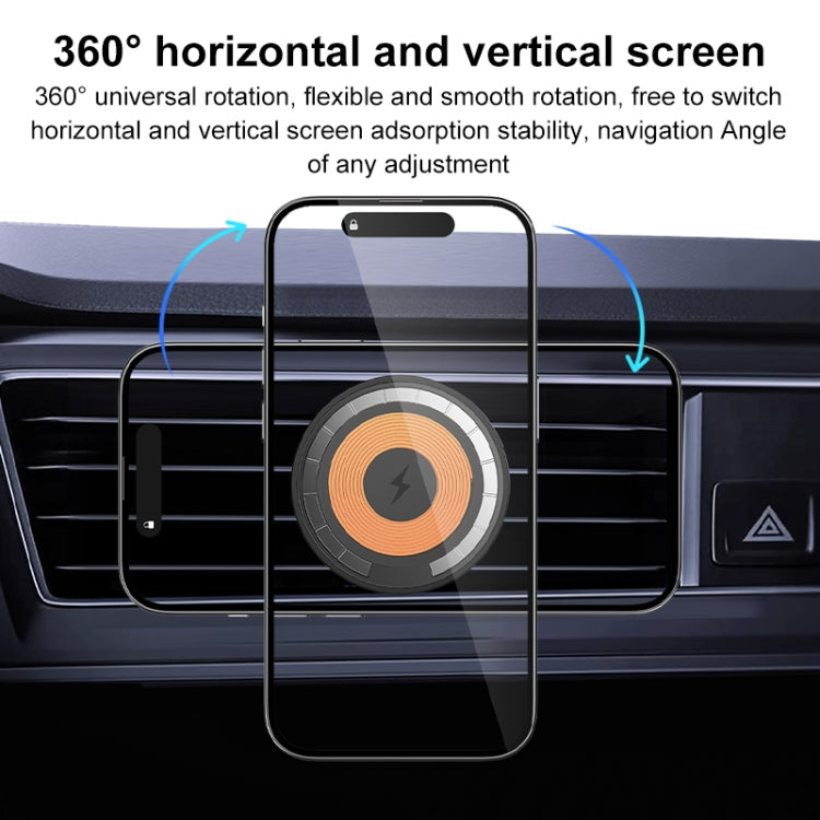 wlons Air Outlet Transparent Magnetic Wireless Charging Car Holder - Wireless Charger Holders by wlons | Online Shopping South Africa | PMC Jewellery