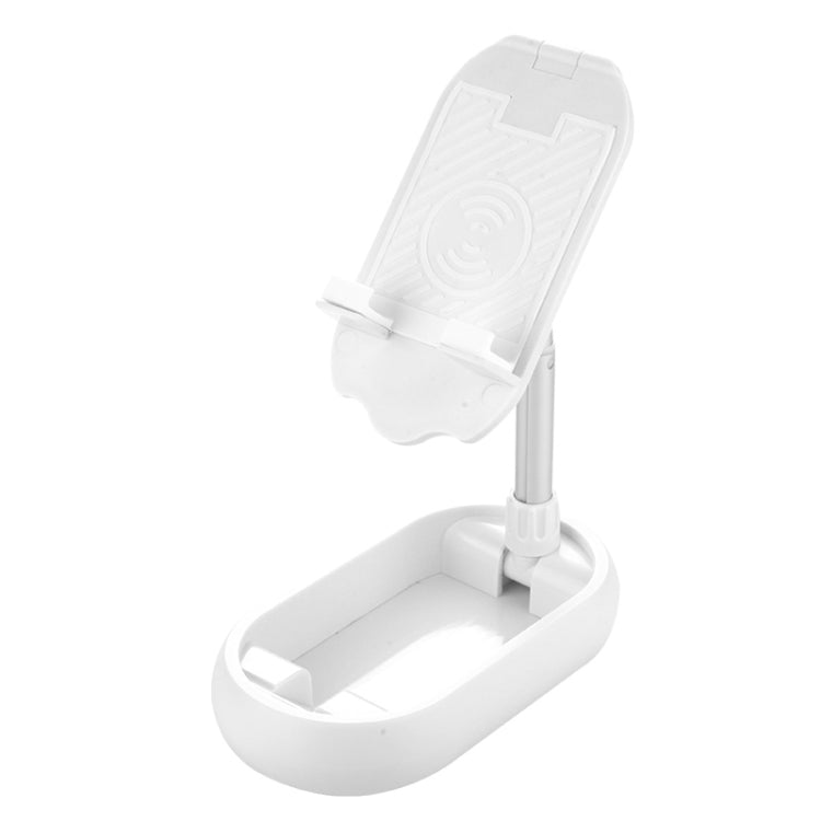 XC03 Telescopic Folding Mobile Phone Tablet Mirror Desktop Holder Bracket (White) - Desktop Holder by PMC Jewellery | Online Shopping South Africa | PMC Jewellery