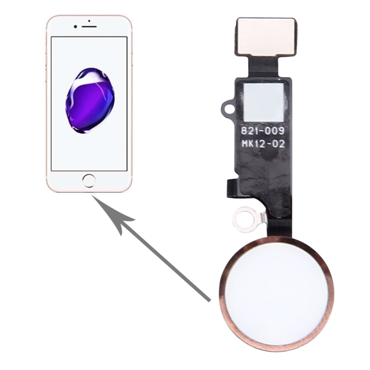 Home Button for iPhone 7 Plus , Not Supporting Fingerprint Identification and Return Function(Rose Gold) - Flex Cable by PMC Jewellery | Online Shopping South Africa | PMC Jewellery