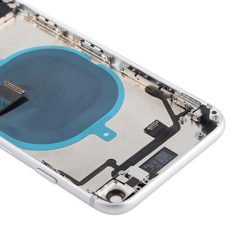 Battery Back Cover Assembly with Side Keys & Vibrator & Speaker Ringer Buzzer & Power Button + Volume Button Flex Cable & Card Tray for iPhone 8(Silver) - iPhone 8 Parts by PMC TechLife | Online Shopping South Africa | PMC TechLife | Buy Now Pay Later Mobicred