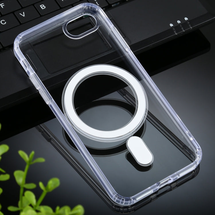 For iPhone SE 2020 / 8 Magsafe Case Simple Magnetic Ring All-inclusive Clear Crystal Acrylic PC +TPU Shockproof Case - More iPhone Cases by PMC Jewellery | Online Shopping South Africa | PMC Jewellery