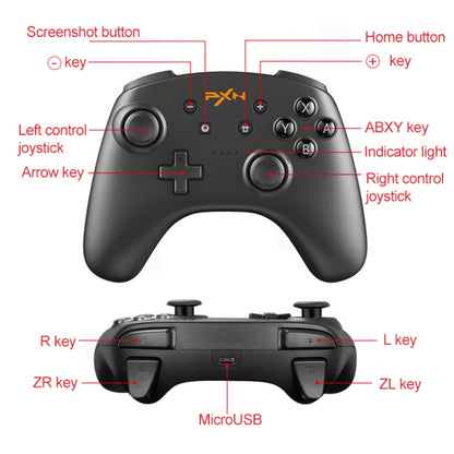 PXN PXN-V9607 Wireless Bluetooth Game Handle Controller with Somatosensory Vibration for Nintendo Switch / PC - Gamepads by PXN | Online Shopping South Africa | PMC Jewellery