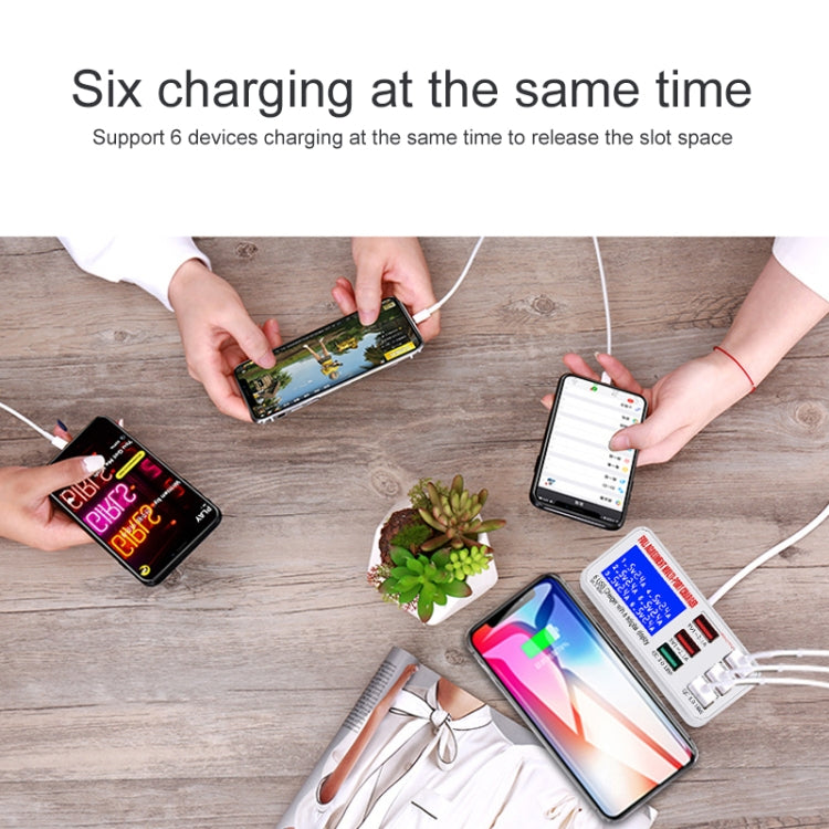 WLX-896+ 6 In 1 Multi-function Smart Digital Display USB Charger(US Plug) - Multifunction Charger by PMC TechLife | Online Shopping South Africa | PMC TechLife