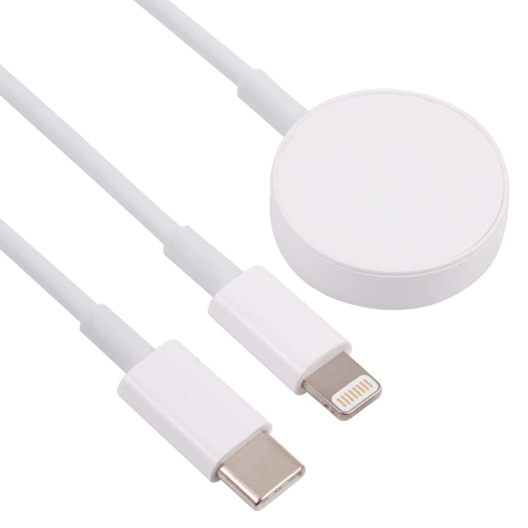 3 in 1 USB-C / Type-C to 8 Pin + USB-C / Type-C + Magnetic Watch Wireless Charger Data Cable, Cable Length: 1.2m -  by PMC Jewellery | Online Shopping South Africa | PMC Jewellery