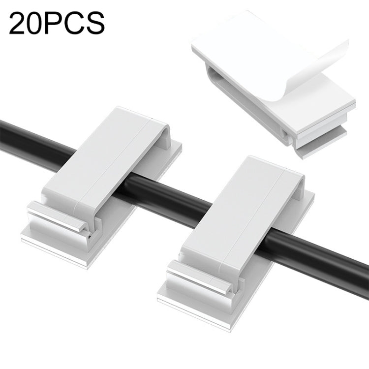 HG2613 20 PCS Desktop Data Cable Organizer Fixing Clip (White) - Cable Organizer by PMC TechLife | Online Shopping South Africa | PMC TechLife