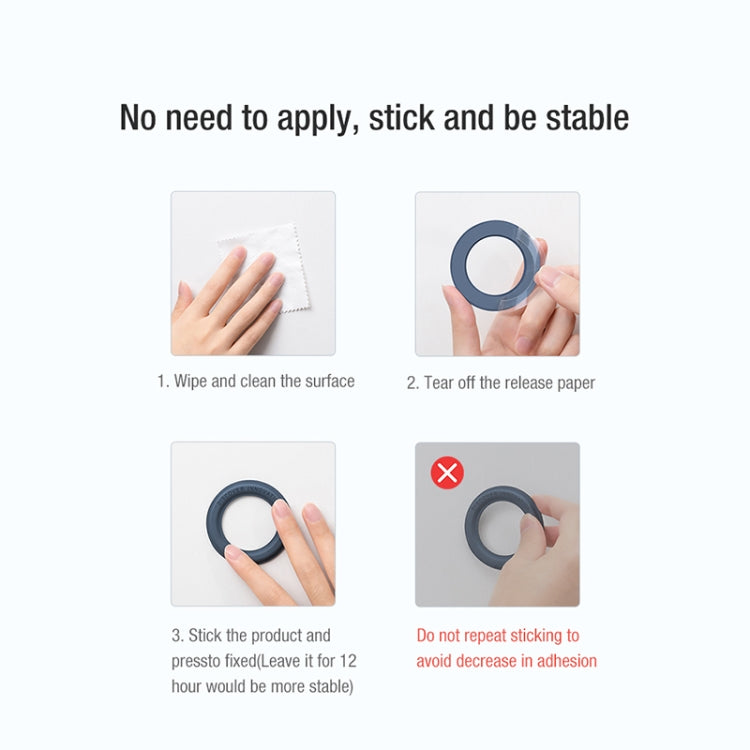 NILLKIN Portable PU Leather Magnetic Ring Sticker (Green) - Hand-Sticking Bracket by NILLKIN | Online Shopping South Africa | PMC TechLife | Buy Now Pay Later Mobicred