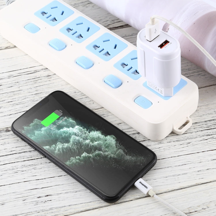 LZ-022 5V 2.4A Dual USB Ports Travel Charger, EU Plug (White) - free shipping - PMC TechLife - Order now!