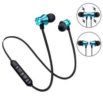 XT11 Magnetic In-Ear Wireless Bluetooth V4.2 Earphones(Blue) - Neck-mounted Earphone by PMC Jewellery | Online Shopping South Africa | PMC Jewellery