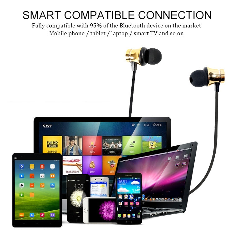 XT11 Magnetic In-Ear Wireless Bluetooth V4.2 Earphones(Tarnish) - Neck-mounted Earphone by PMC TechLife | Online Shopping South Africa | PMC TechLife