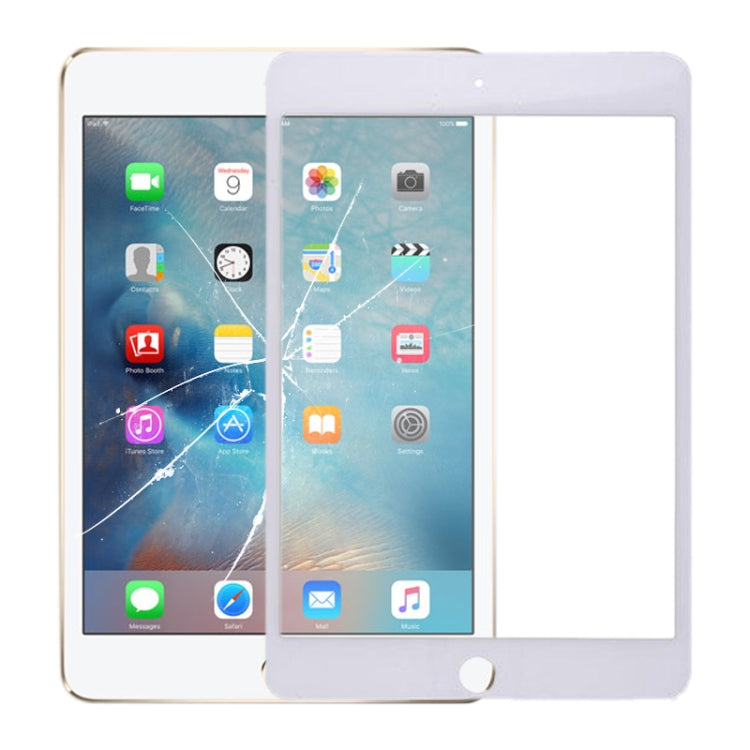 Front Screen Outer Glass Lens for iPad Mini 4 A1538 A1550 (White) - iPad mini 4 Parts by PMC Jewellery | Online Shopping South Africa | PMC Jewellery