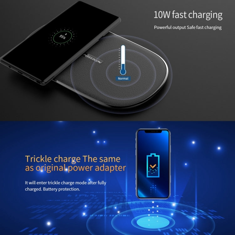 NILLKIN MC031 Gemini Dual Wireless Faster Charger QI Standard Smart Recognition 5/7.5/10W, For iPhone / Samsung / Nokia other QI Standard Smart Phones(Black) - Wireless Charger by NILLKIN | Online Shopping South Africa | PMC Jewellery