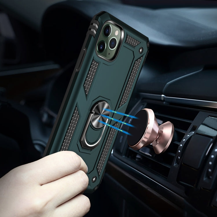 Armor Shockproof TPU + PC Protective Case for iPhone 11, with 360 Degree Rotation Holder (Green) - iPhone 11 Cases by PMC TechLife | Online Shopping South Africa | PMC TechLife | Buy Now Pay Later Mobicred