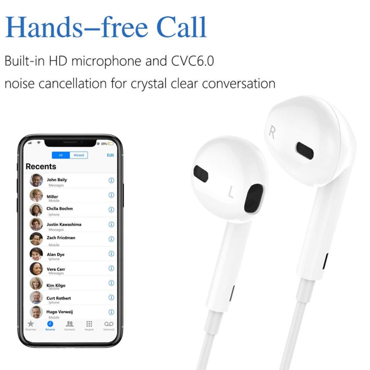 GL069 8 Pin Port Bluetooth Module Pop-up Window Wired Stereo Earphones with Mic (White) - Normal Style Earphone by PMC TechLife | Online Shopping South Africa | PMC TechLife