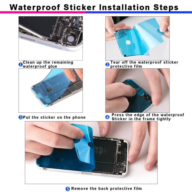 100 PCS LCD Frame Bezel Waterproof Adhesive Stickers for iPhone XS Max - LCD Related Parts by PMC TechLife | Online Shopping South Africa | PMC TechLife